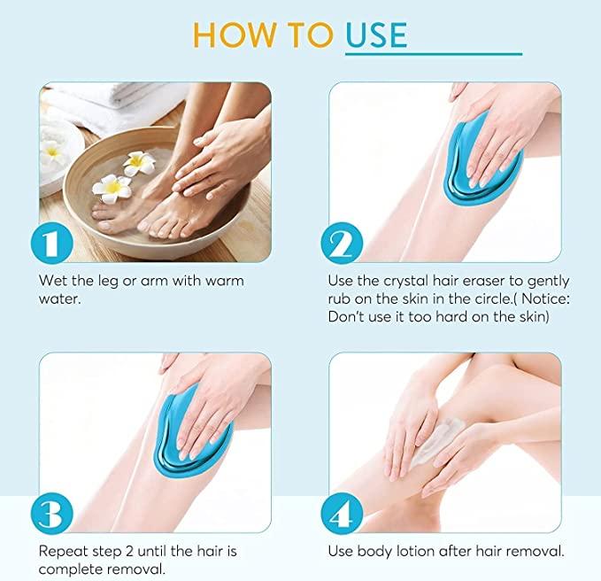 Magic Crystal Hair Remover for Arms, Legs, Back and more