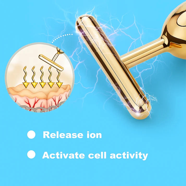 24K Gold Electric Facial Massage Roller
